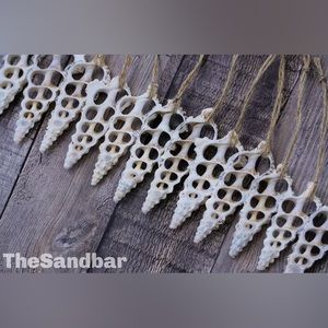 Sliced Seashell Ornaments Gift Set of 8 Strands Natural Wedding Favor TheSandbar